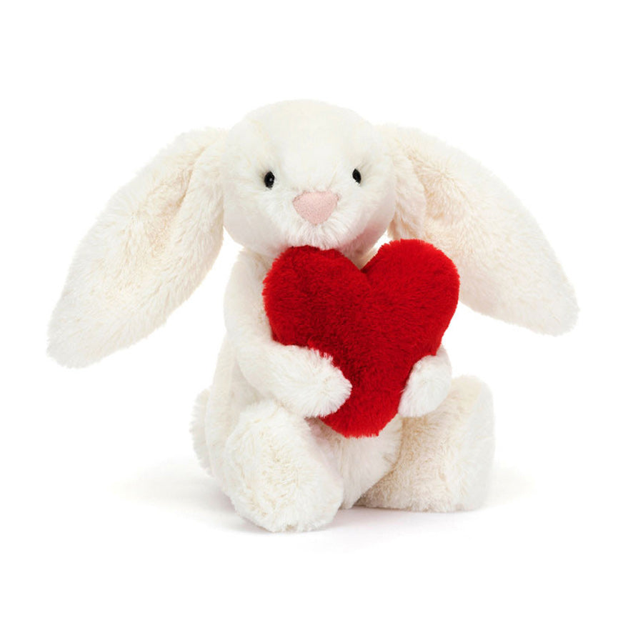 Peluche lapin blanc avec coeur - Jellycat