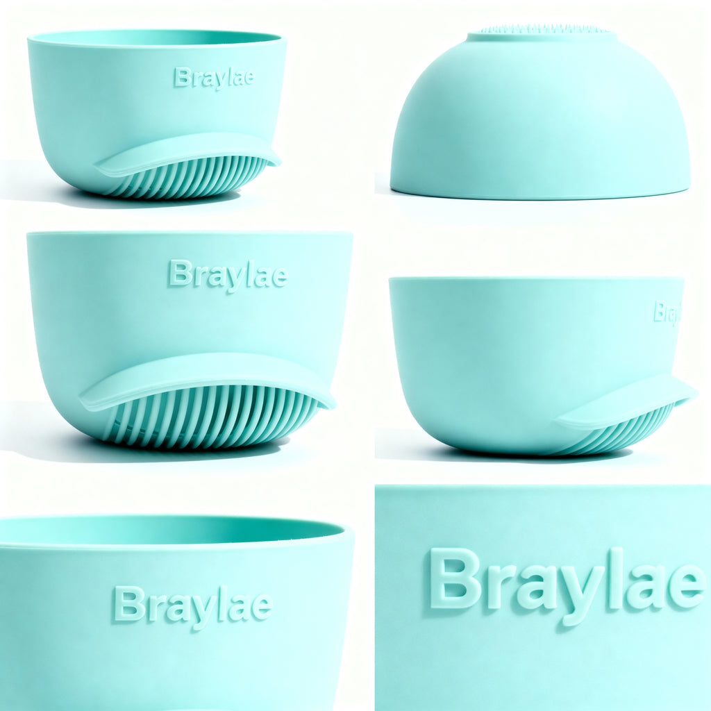 Silicone Bath Time Rinse Cup + Water Guard