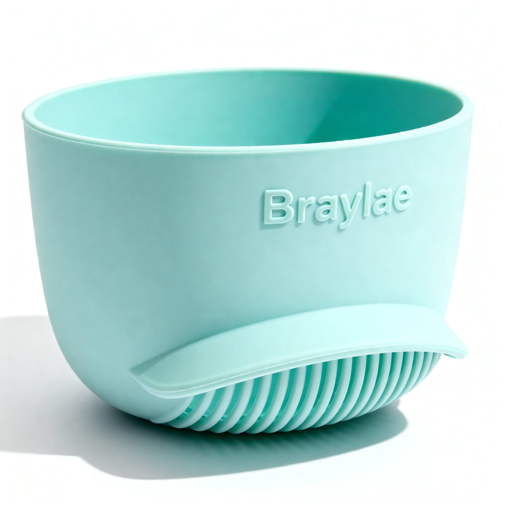 Silicone Bath Time Rinse Cup + Water Guard